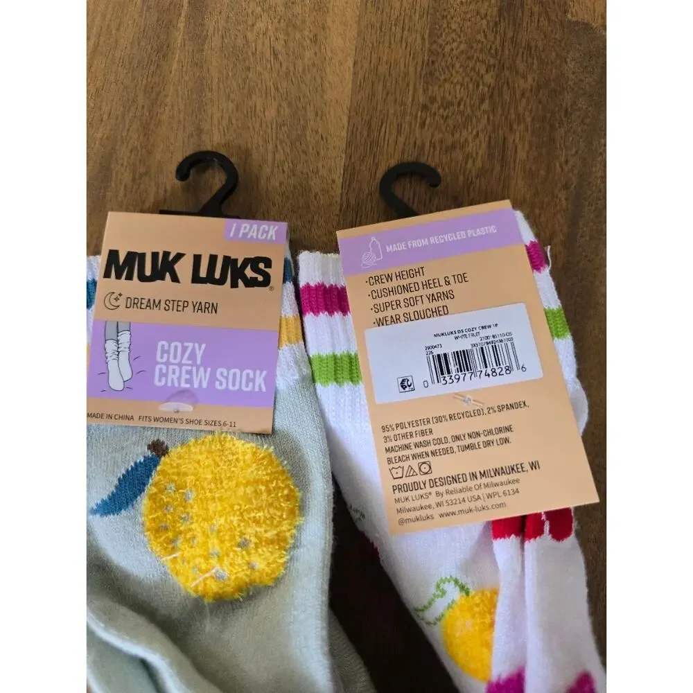 MUK LUKS Women's Dream Step Cozy Crew Sock, 1-Pack Lot of 3